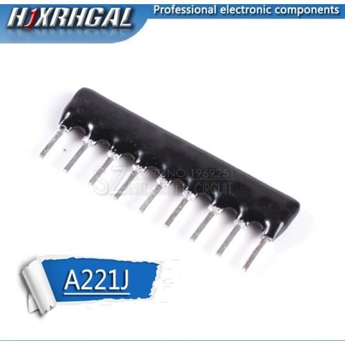 20pcs DIP exclusion 9pin 220 ohm 220R A221 A221J Network Resistor array hjxrhgal