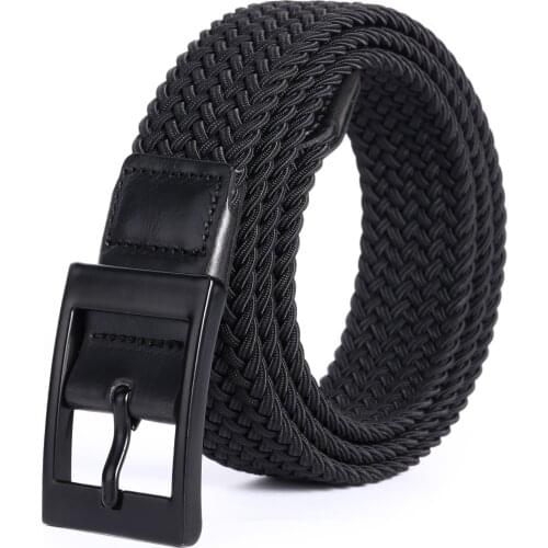 Free Delivery Mens weave elastic force stretching Leisure light silk Denim belt