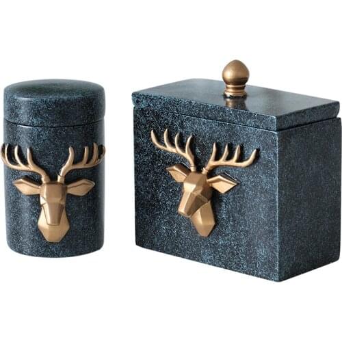 Resin Cotton Swab Ball Pad Holder Decoration, Toothpick Box Makeup Organizer, Bathroom Containers Dispenser for Toothpicks