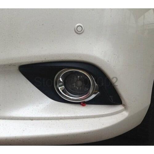 For Mazda6 Mazda 6 2013 2014 2015 abs Chrome Front Fog Lamp Light Cover Trim 2pcs