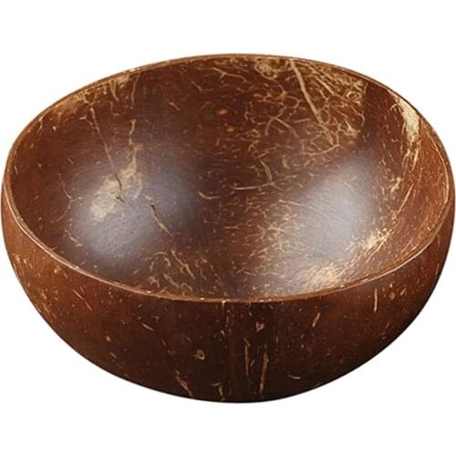 Handmade Coconut Bowls for Fruit Salad Vegans Serving Pasta Porridge Cereal