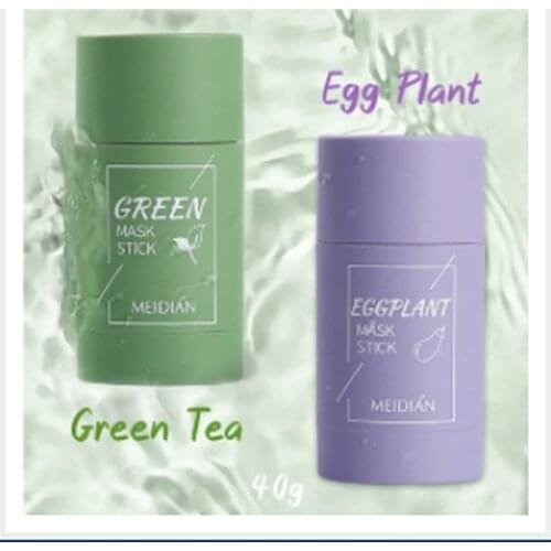 Hot Foreign trade solid oil control cleansing mask green tea eggplant deep cleansing skin beauty