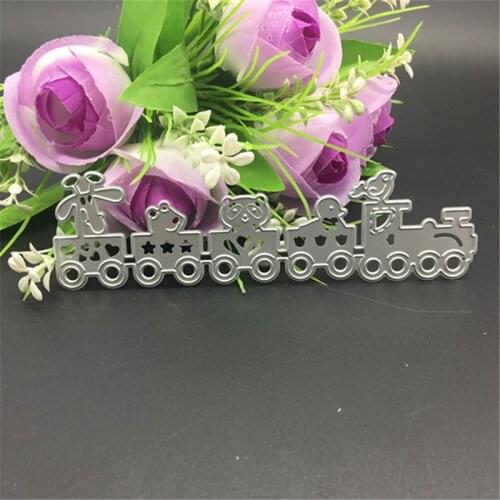 Metal decorative paper Cutting Dies template for DIY Scrapbook photo album Metal Craft Embossing Folder Stencil carton train