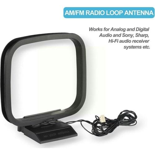 Mini AM/FM Radio Loop Antenna Radio Signal Receiving System Audio Antenna Receiver Connector For Sony Suitable Hi-Fi Sharp F4D0