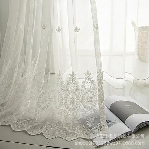 White Window Screen Mesh Tulle Modern Chiffon White Balcony Tulle Window Tulle Living Room White Tulle Curtain Home Decor