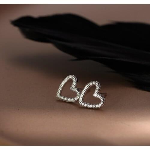 New Minimalist Hollow Out Heart Earrings top quality Jewelry for Women Wedding Party Gift Trendy Stud Earring Female