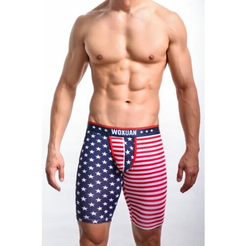 New Fashion USA Flag Printed Shorts Men Sexy Novelty Skinny Leggings Bottoms/Gay Funny Lounge Pants Beachwear FX1018