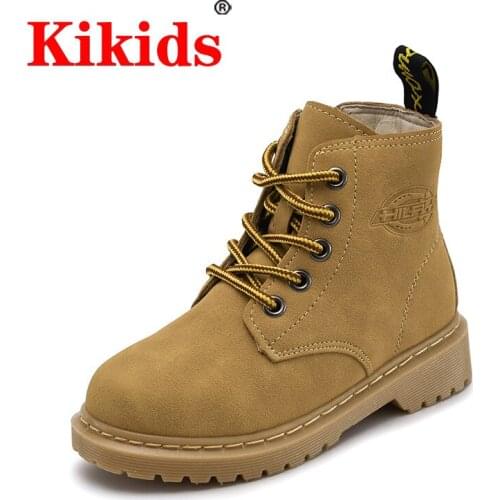 KIKIDS New Popular Style Winter Childrens Snow Boots Boys Girl Fashion Waterproof Warm With Fur Shoes Thick Mid Non-Slip Boots