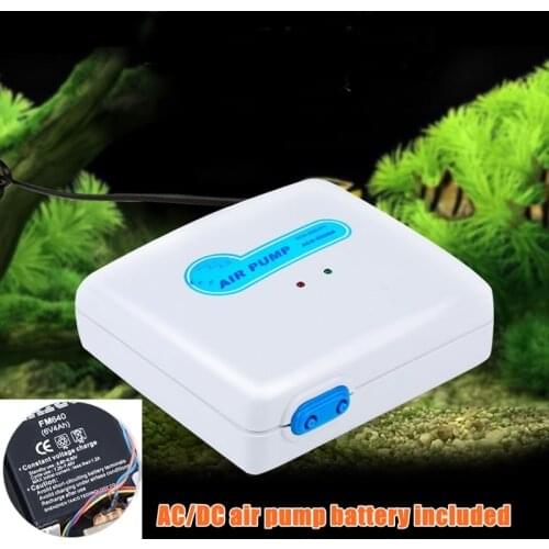 Aquarium Portable Air Pump With Non-stop Lead acid Battery Backup Fish Tank Ponds Air compressor Aerator Constant Charge 220V