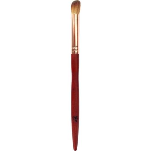 Q07 Professional Handmade Makeup Brush Soft Red Fox Hair Angled Eye Shadow Blending Brush Red Sandalwood Handle Make Up Brushes