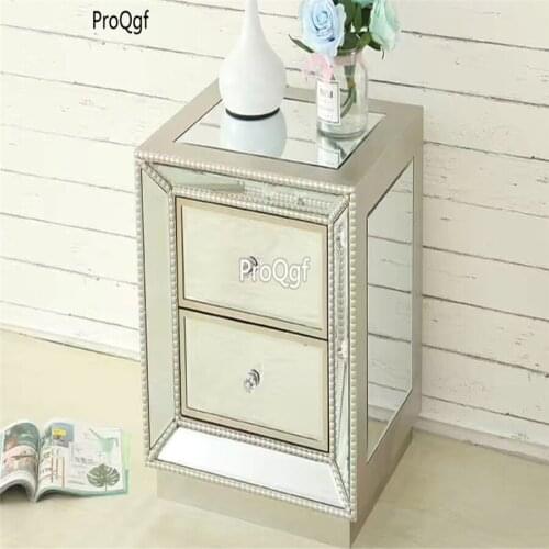 Prodgf 1 set Modern Mirror Nightstand Side Bedside Cabinet
