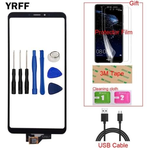 6.9" Mobile Touch Screen Glass For Xiaomi Mi Max3 Max 3 TouchScreen Touch Screen Sensor Digitizer Front outer Glass Panel Wipes