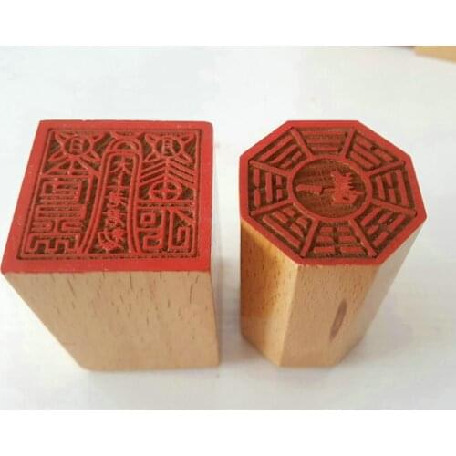 Taoist seal, Yishan Bagua seal, taishanglaojun seal, suit seal, peach wood Taoist single side, seal