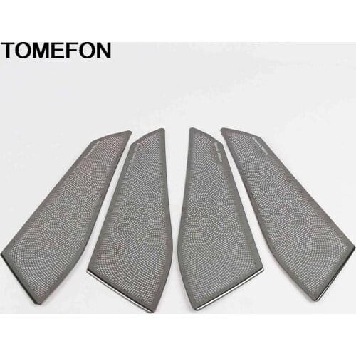 TOMEFON For BMW X5 G05 2019 2020 Original Plant Style Inner Door Louder Speaker Decoration Cover Trim Accessories StainlessSteel