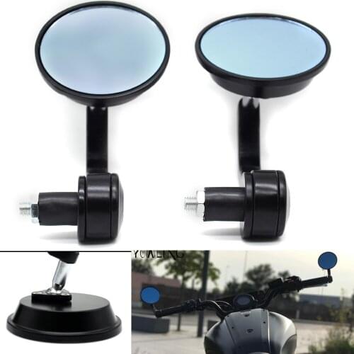 Universal 1Pair 7/8" Motorcycle Mirrors Round Bar End Rear Mirrors for KAWASAKI ZX-6R ZX-10R ZZR1400 Z750 Z750S Z800 ZR800 z900