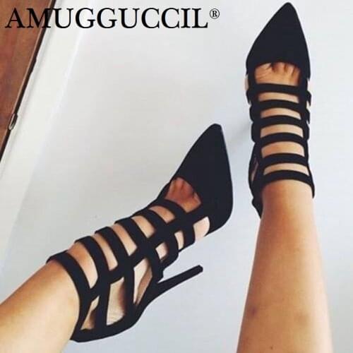 Customize 2020 Plus Big Size 35-52 Black Lace Up Zip Fashion Sexy High Heel Spring Summer Female Ladies Shoes Women Pumps D1215