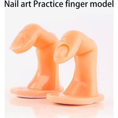 1pcs Manicure Finger Training Model,Professional Fake Nail Art Model,Practice Finger False Nail Display for Nail Art Tool