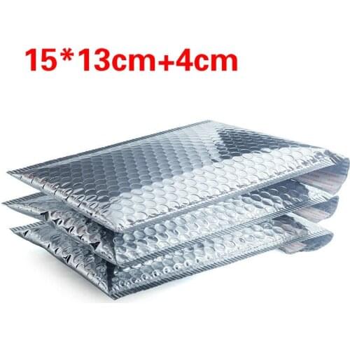 10pcs 15*13cm+4cm CD/CVD Packaging Shipping Bubble Mailers gold paper Padded Envelopes Gift Holders Bubble Mailing Envelope Bag
