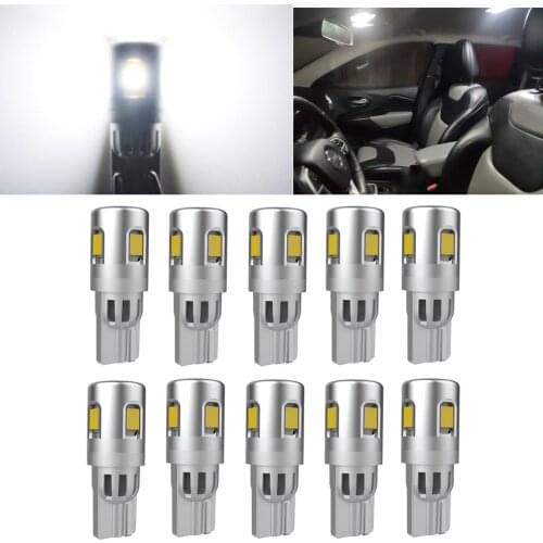 10x W5W T10 LED Canbus No error 12V 6000K Car 5W5 LED Bulb for vw touran 2005/golf 5 mk5/multivan t5/vento/sharan/t4 transporter