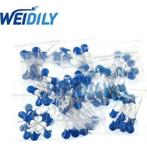 180PCS/LOT High Voltage Ceramic Capacitors Assortment Assorted Kit 18 ValuesX10pcs 1KV 2KV 3KV 22pf~22nf Capacitance Kit