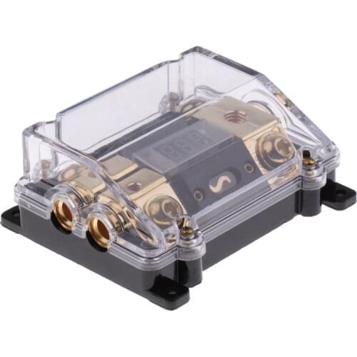 Car Part Fuse Holder 100A 1 in 2 out Distribution Block Cable Splitter for Audio System Protection