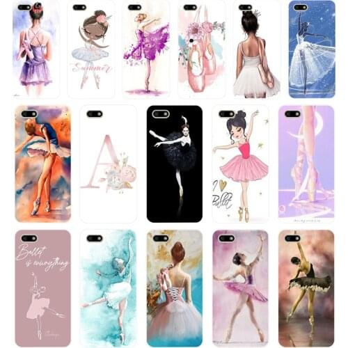 199FG Ballerina girl dancing Soft Silicone Tpu Cover Case for huawei Honor 7a 5.45 pro 5.7 7c 7x y5 2018 case