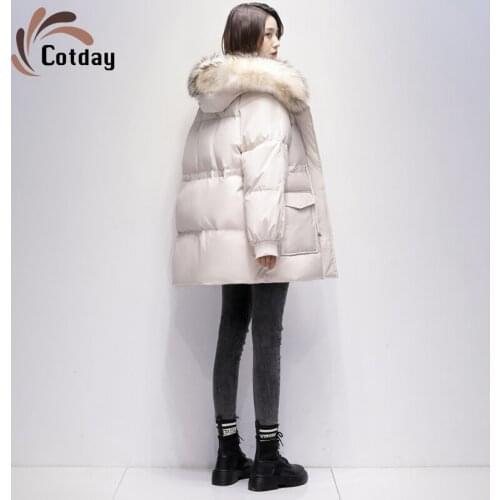 Cotday With Hooded Down Short Cotton Padded Jacket Coat 2020 Winter Warm Elegant New Fashion Thickened Women Parka Overcoat