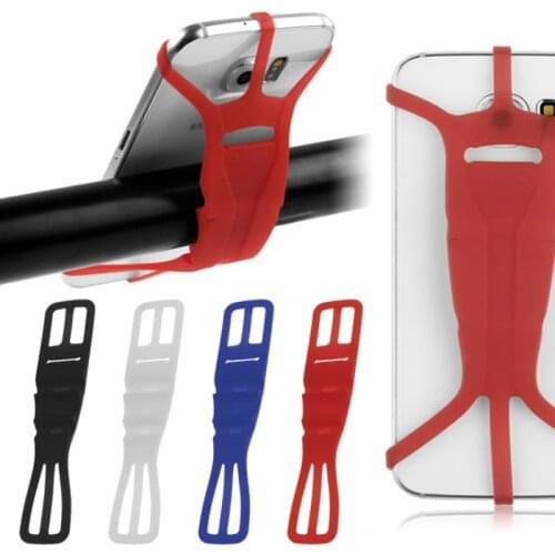 Silicone Elastic Bicycle Phone Holder For IPhone 11 Pro Max 6 7 8 Plus X Xr Xs For Mobile Phone Mount Band Bike GPS Universal