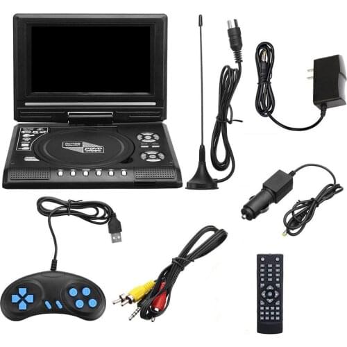 Docooler 7.8inch 16:9 Widescreen 270° Rotatable LCD Screen Home Car TV DVD Player Portable VCD MP3 Viewer with Game Function