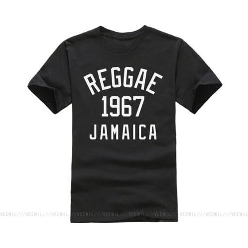 DIY Print T Shirt Reggae 1967 Jamaica TShirt 100% Premium Cotton Dub Ska Rocksteady Marley Funny Men