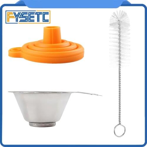 FYSETC 3D Printer Resin Filter Stainless Resin Filter Cup + Silicone Funnel +Other options for 3D Printer