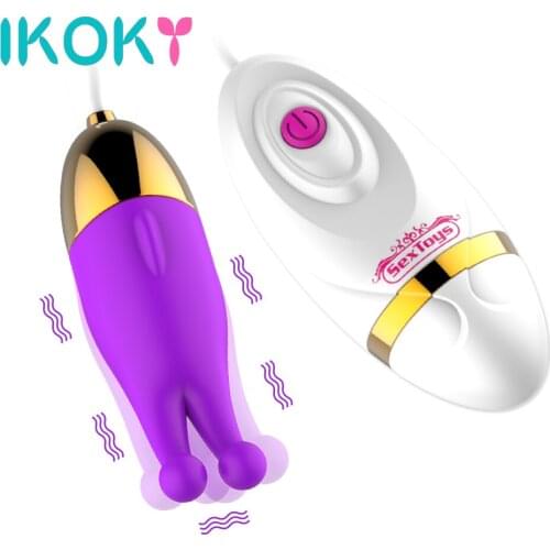 IKOKY 12 Speed Female Vagina Clitoris Massager G Spot Dildo Vibrator for Women Fantasy Jumping Egg