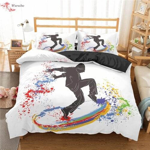 2/3 Pcs Street Dance Sport Style Bedding Sets Home Luxury Dancer Duvet Cover Bed Cover 90/135/150 Teens Quilt Covers (No Sheet)
