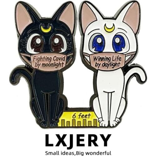 LXJERY Japanese Anime Cartoon Pin Badge On Backpack Funny Brooch Pins For Clothes Broche For Women Girl Schoolbag