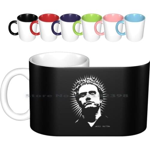 Mike Patton Lord And Savior ( Black Background ) Ceramic Mugs Coffee Cups Milk Tea Mug Mike Patton Mikepatton Mike Patton Faith
