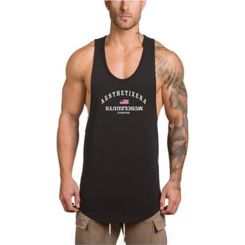 Workout New Fashion Brand Mens Tank Top Vest Gym Clothing Bodybuilding Musculation Fitness Singlets Sleeveless Sport Shirt