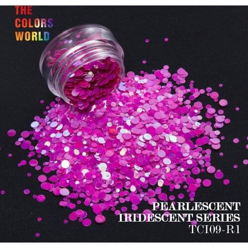 TCT-090 Round Dot Shape Mix Size Nail Glitter For Nail Art Decoration Manual DIY Decoration Body Art painting Makeup Facepaint