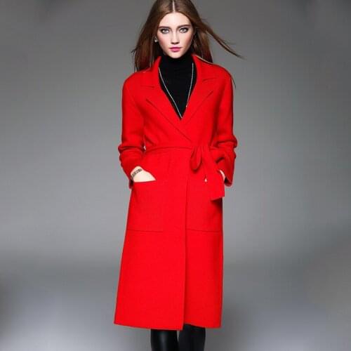 Mary PULL Thanks. 2017 Winter New Pattern High-end Suit-dress Mink Cashmere Loose Coat Overcoat Knitting Unlined Upper Garment