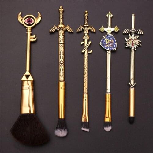 Free Shipping 5pcs/set The Legend Makeup Brushes Set Cosplay Tool with Bag Women Girlfriend Gift