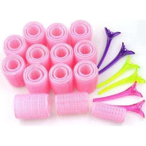 36pcs Rollers Plastic Hair Rollers Set with 6pcs Hair Clips Curlers Hair Tools Hair Curlers No Heat for Adults/Kids Stylist Set