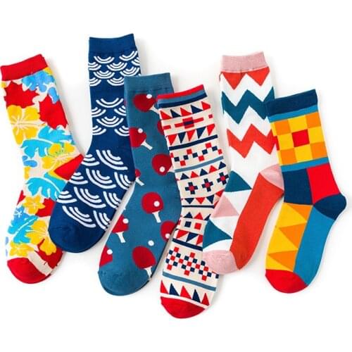 New European and American Style Unisex ING Trendy Socks Personalized Pattern Socks Mens Trend in Tube Socks