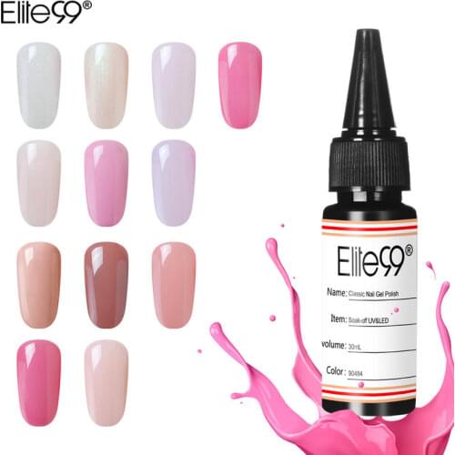 Elite99 Shiny Color Gel Polish Soak Off UV LED Nail Varnish Primer Lacquer Gel Polish Pedicure Manicure Beauty Salon 30ML