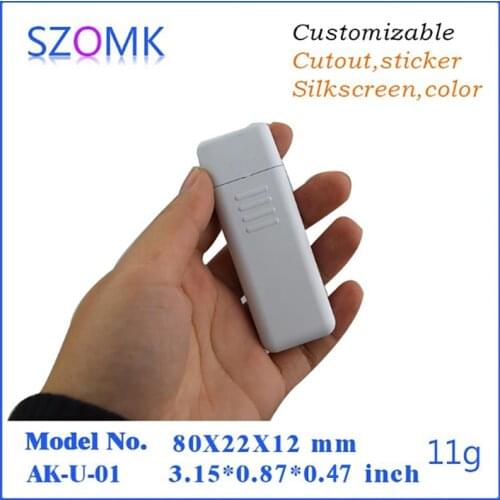 100 Pcs AK-U-01 80*22*12mm top sales smart small usb plastic enclosure szomk distribution enclosure