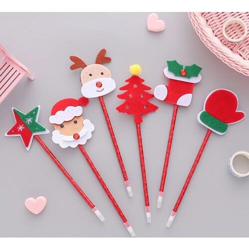 Plush Christmas Tree Snowman Elk ballpoint pen 40 pcs/lot Cute Santa Claus Ball pens Promotional gifts school writing supplies