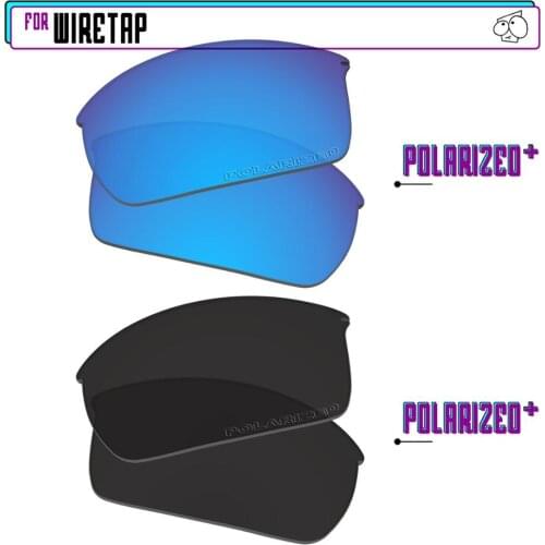 EZReplace Polarized Replacement Lenses for - Oakley WireTap Sunglasses - BlackPPlus-BluePPlus