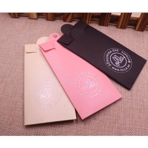 Custom logo Clear PVC window hanger Boxes 1000pcs pink +700black+500beige+200white 200pink 200black 100white no logo