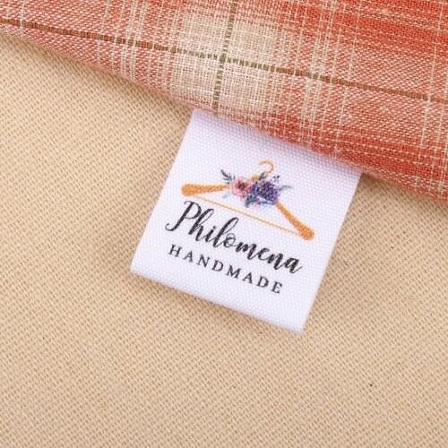 Custom Text, Personalised Cotton Fabric, Fold Labels,Fabric Tags, Sewing Labels, Name Tags, Sewing Gift (MD1013)