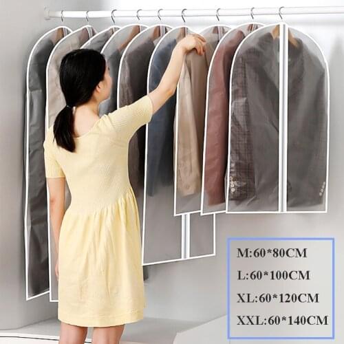 Dustproof Cloth Cover Bags Transparent Wardrobe Storage Bags Cover Clothes Protector Garment Suit Coat Dust Cover Home Organizer