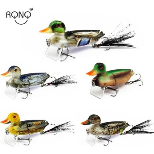 RQNQ 1Pcs Hot Selling 7CM/10G Floating Duck Swimbait Fishing Lures Bait Jointed Bass Crankbaits Wobblers