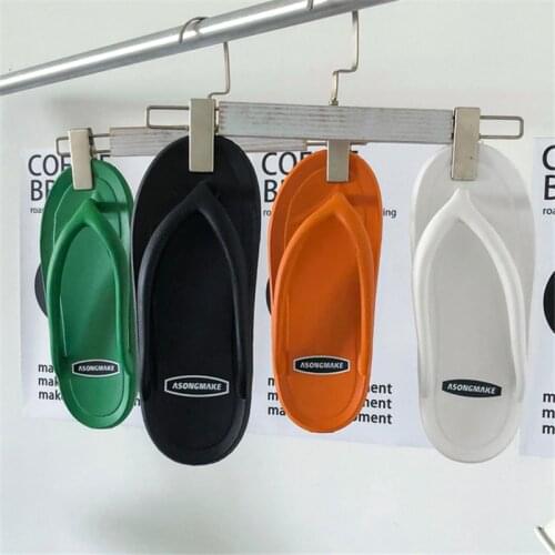 Simple Solid Color Comfortable Slippers Women Summer Korean Fashion Casual Sandals Non-Slip Couple Beach Flip Flops Slippers